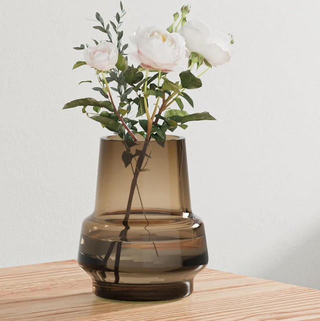 Amber Glass Vase – Modern "Affordable Luxury" Decor
